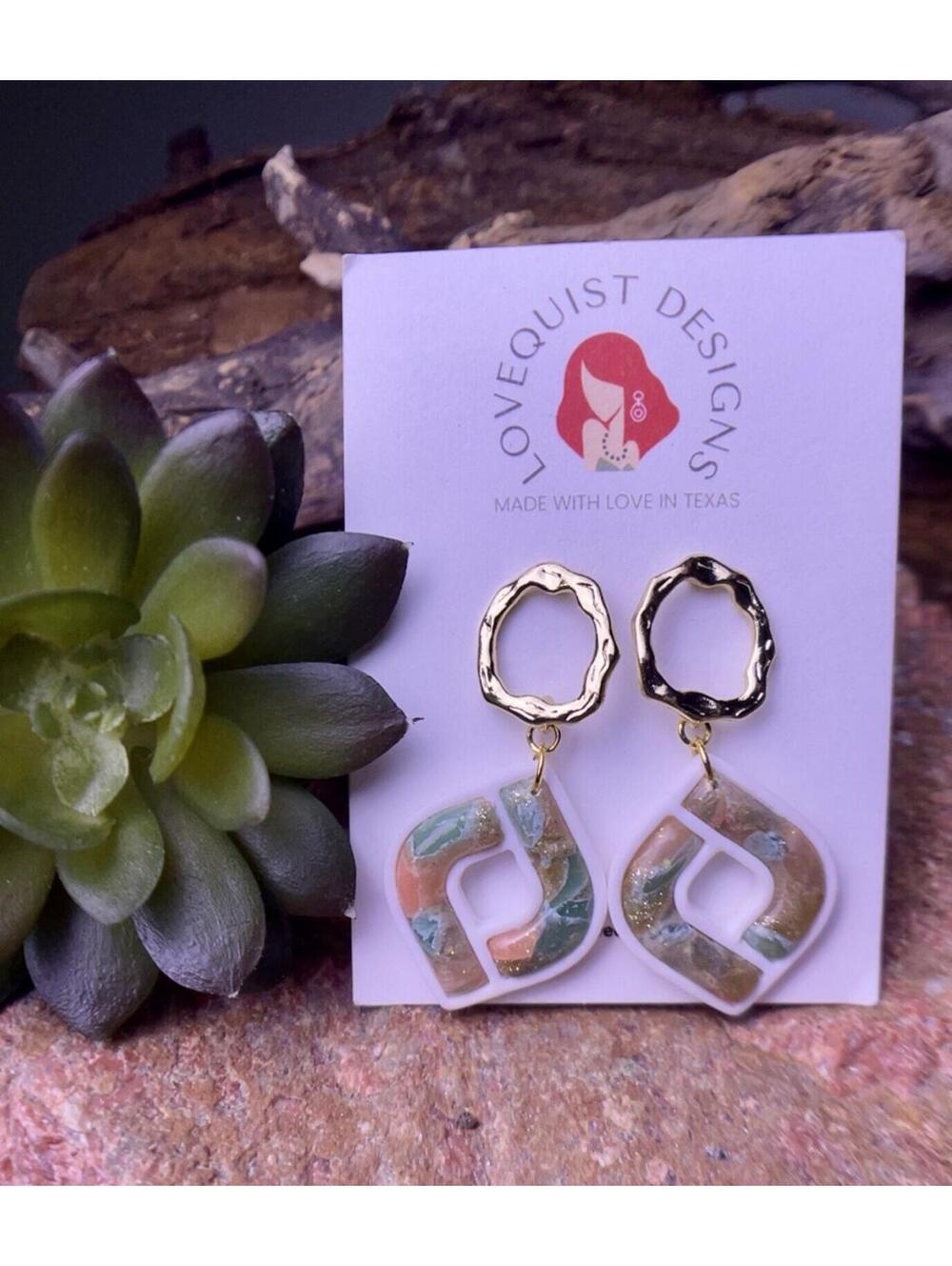 Havsjuvel Coastal Dreams Geometric Handmade Earrings
